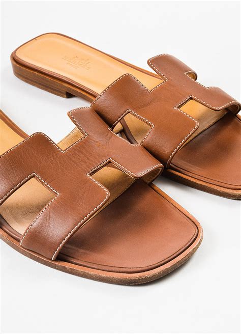 hermes brown sandal|Hermes sandals with ankle strap.